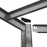 Стелаж кутовий Бюджет ОМ 1800х900х400x705 Меткас, 150 кг/полка, 5 полиць, МДФ, оцинкований, фото 3