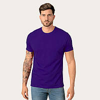 Мужская футболка JHK, Regular, фиолетовая, размер L, хлопок, круглый вырез