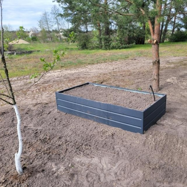 Високі теплі грядки і клумби металеві збірні для саду та городу (висота 39см ширина 1м довжина 6м), фото 1