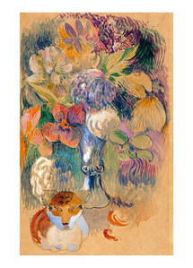 Листівка Paul Gauguin — Still Life with Cat, 1894–1903