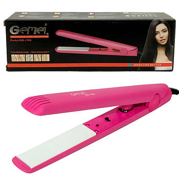 Плойка для волосся Gemei GM1990 з керамічним покриттям, Рожевий / Утюжок для волосся / Випрямляч для волосся