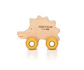 Дерев`яна іграшка FreeON їжачок на силіконових колесах