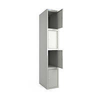 Шкаф металлический крашенный ячеечный Меткас 300/1-4, секция 300 мм, 1 секция, 4 дверцы