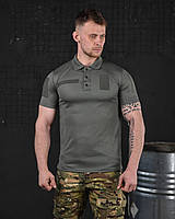 Мужская тактическая военная футболка поло хаки армейская лёгкая летняя футболка полиэстер зсу