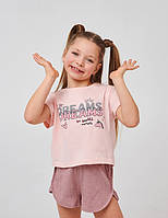 Детская футболка | 92, 98, 104, 110, 116 | 95% хлопок | Комфортно и стильно для девочки SMIL 110744 Розовый