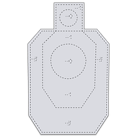 Мішень IDPA №34 силует 440х760 мм біла Gerts