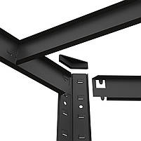 Стелаж кутовий Бюджет КМ 1800х900х400x705 Меткас, 150 кг/полка, 5 полиць, МДФ, фарбований, фото 4