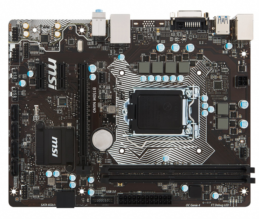 Материнская плата  MSI B150M Nano  (s1151 v1 , b150 , PCI-Ex16) OEM Bulk, фото 1