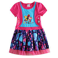 Детское летнее платье на девочку с коротким рукавом nova примерно 3-4 года 104 рост сердечки
