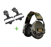 Активні навушники SORDIN Supreme Pro-X Camo Green+кріплення