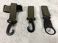 Тактический набор держателей с карабинами на стропе олива,комплект