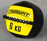Медбол 6 кг желтый (волболл) Wall Ball медицинбол EasyFit