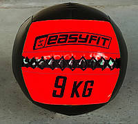 Медбол 9 кг червоно-чорний (волболл) Wall Ball медицинбол EasyFit