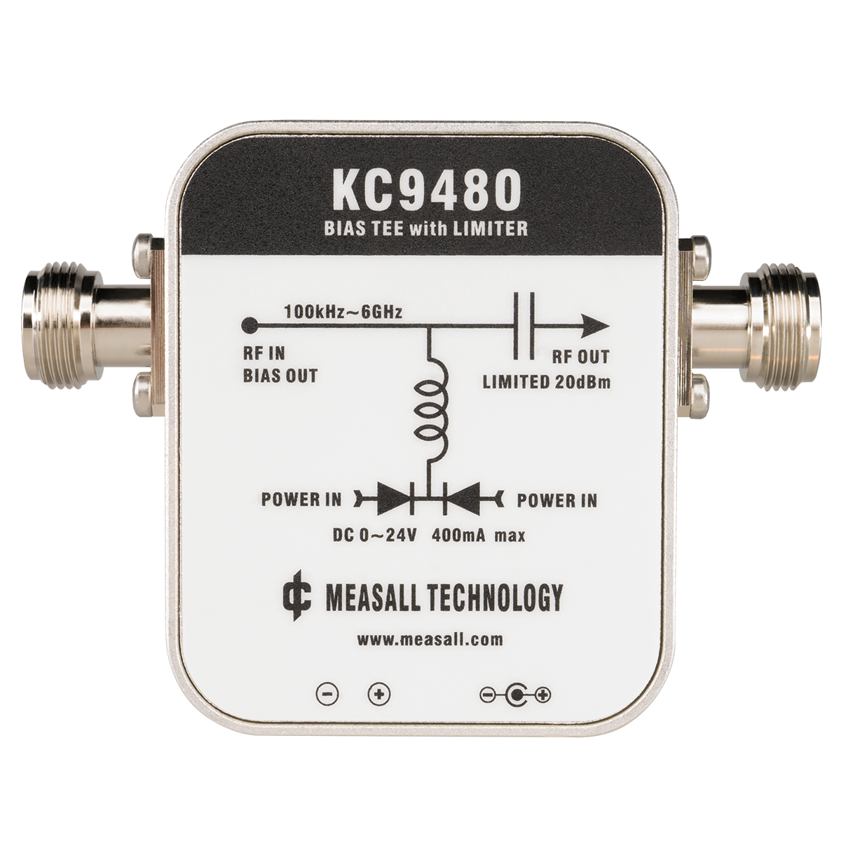 Інжектор BiasTee MEASALL KC9480 6GHz з обмежувачем, фото 1