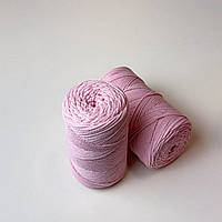 Шнур плетеный розовый 2 мм (№762) macrame cotton макраме коттон, шнуры макраме, нитки для макраме