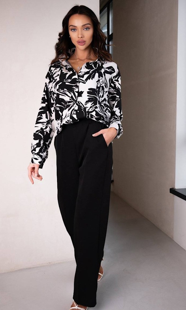 Костюм женский, брючный, легкий, от 42 до 52р-ра, рубашка и брюки классического силуэта, стильный, молодежный - фото 5 - id-p2144128059
