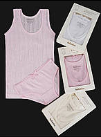 Ажурні комплекти для дівчаток із майкою на широких бретелях