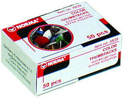 Кнопки металеві кольорові "Norma" 50 шт.