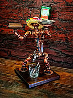 Дозатор-кран для алкоголя мужской подарок "Мексиканец" старая медь наливатор подарок для мужчин
