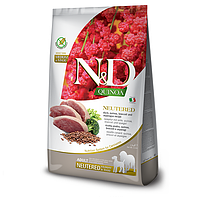 Корм для стерилизованных собак Farmina N&D Quinoa Duck, Broccoli &Asparagus Neutered Medium&Maxi-12 кг с уткой