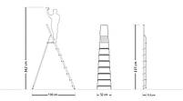 Драбина алюмінієва Міткас ALD8-125, одностороння, 8 щаблів, 125 кг, 2.37 м, фото 8