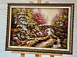 Картина из янтаря " Весенний пейзаж "  , картина  пейзаж 40*60см, фото 3