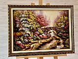Картина из янтаря " Весенний пейзаж "  , картина  пейзаж 40*60см, фото 4