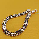 Чоловічий срібний браслет широкий Брідж. Браслет на руку срібло 925. Ширина 9 мм. Довжина 19 см, фото 8