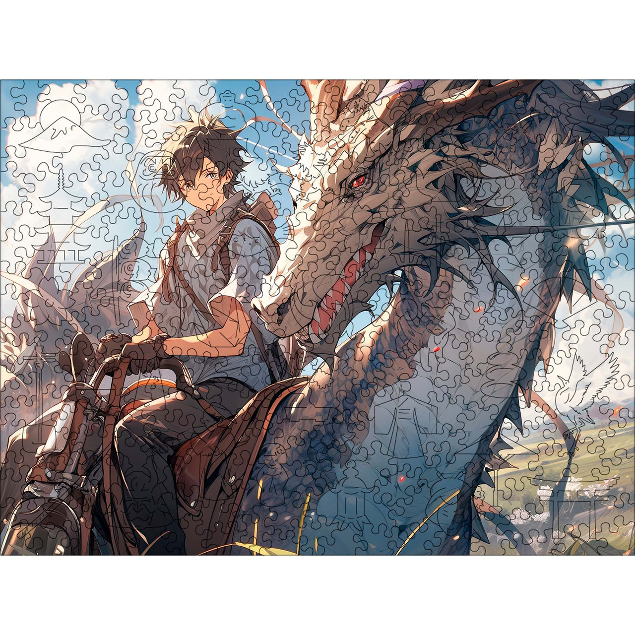 Середній Дерев'яний Пазл Woods Story Аніме (Японський хлопець) L