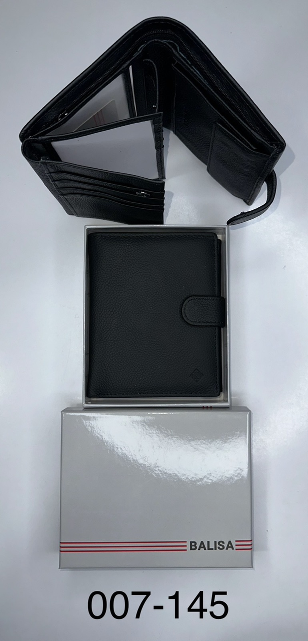 Чоловічий шкіряний гаманець на кнопці Balisa (гуртом/роздріб)