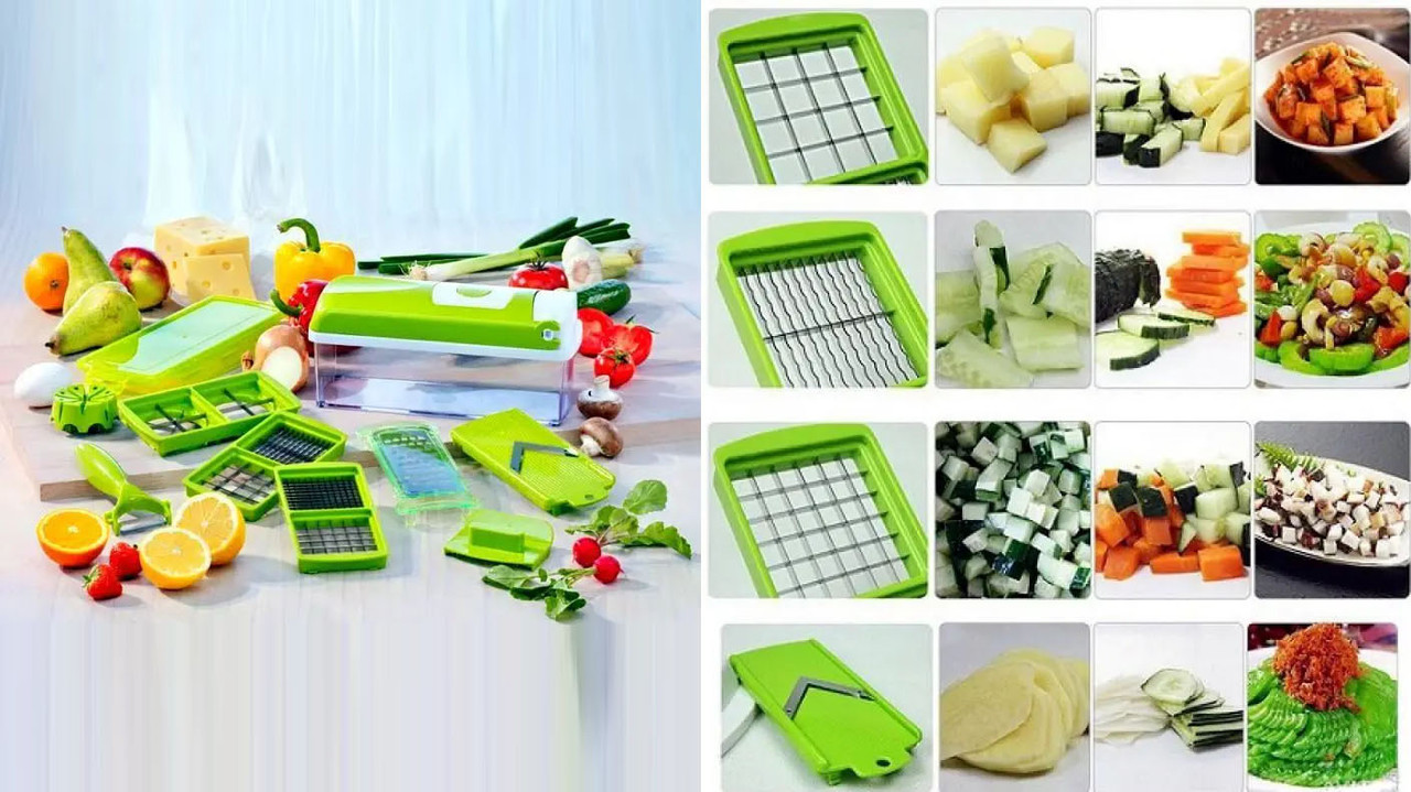 Універсальна овочерізка Nicer Dicer Plus, ручна багатофункціональна овочерізка