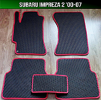 ЕВА коврики Subaru Impreza 2 '00-07. EVA ковры Субару Импреза 2 GD, GG