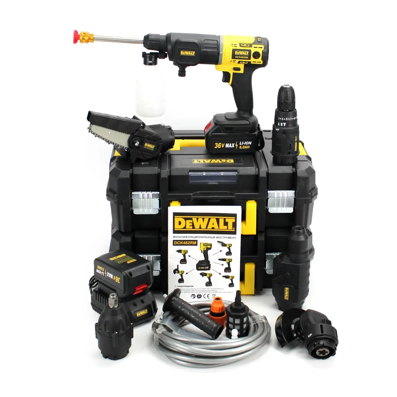 Шурупокрут DeWalt DCK482RM 6в1 (36V, 6 Ah) Набір акумуляторного інструменту Dewalt 6в1