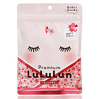 Увлажняющая маска для лица с сакурой LuLuLun Premium Sakura Face Masks