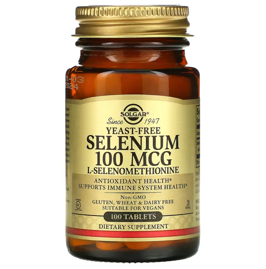 Selenium Yeast-Free 100 мкг Solgar 100 таблеток