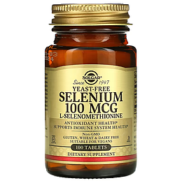 Selenium Yeast-Free 100 мкг Solgar 100 таблеток