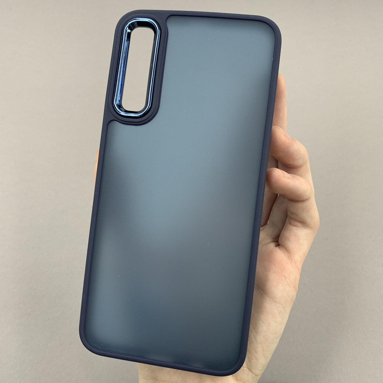 Чохол для Samsung Galaxy A50s матовий з глянцем чохол на телефон самсунг а50с темно-синій q6y