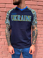 Чоловіча футболка Bosco Sport ua чорна з Україною спереду Італія🇮🇹 S М L XL