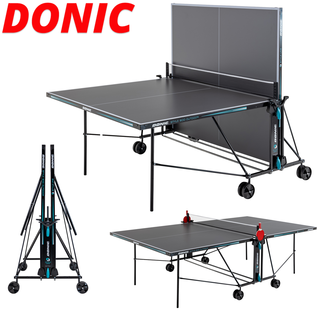 Тенісний стіл Donic Outdoor Style 600/ Антрацит Настільний теніс