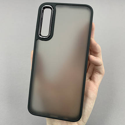 Чохол для Samsung Galaxy A50 матовий з глянцем чохол на телефон самсунг а50 чорний q6y, фото 1