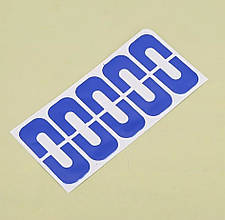 U-подібні силіконові захисні наклейки для кутикули та бічних валиків від лаку Синій