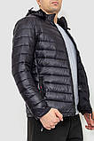 Куртка чоловіча демісезонна з капюшоном, колір чорний, 214R05, фото 3