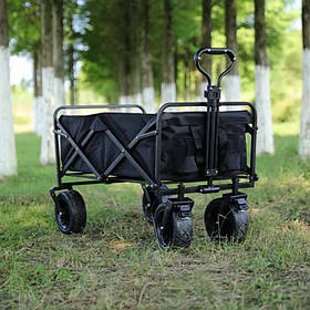 Універсальний складний візок причіп на 4 коліщатках з гальмами