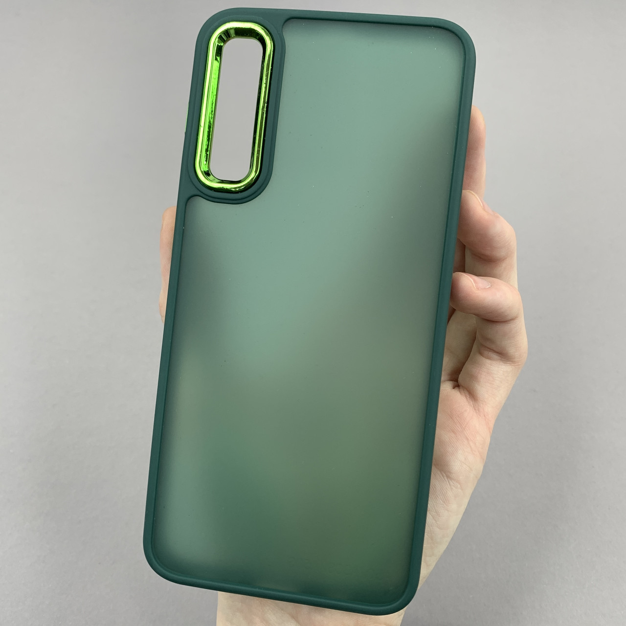 Чохол для Samsung Galaxy A50 матовий з глянцем чохол на телефон самсунг а50 темно-зелений q6y