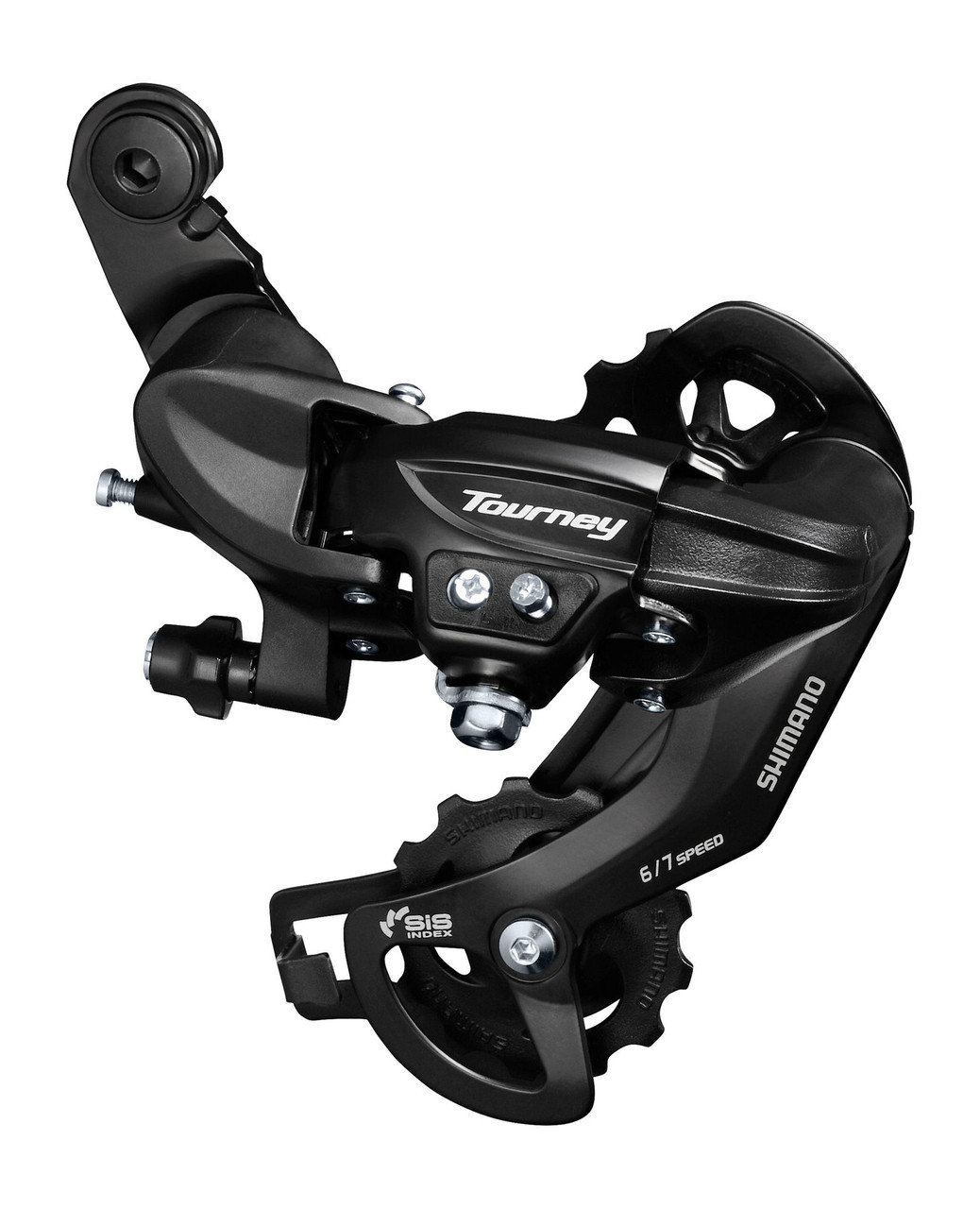 Перемикач задній Shimano Tourney RD-TY300 SGS 6-7 швидкостей, кріплення під болт, фото 1