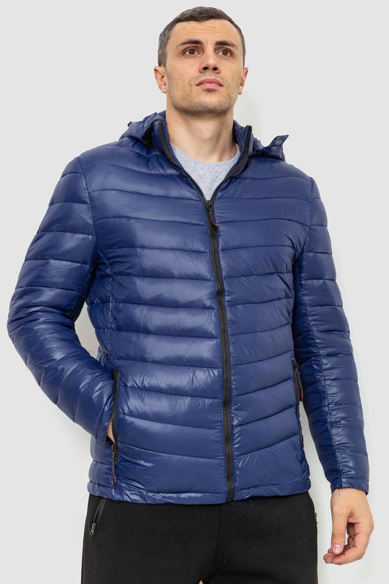 Куртка чоловіча демісезонна з капюшоном, колір синій, 214R05