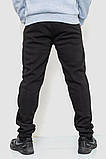 Спорт чоловічі штани на флісі однотонні, колір чорний, 190R236, фото 4