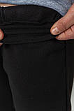 Спорт чоловічі штани на флісі однотонні, колір чорний, 190R236, фото 5
