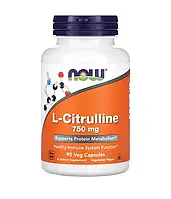Амінокислота L-Цитрулін Now Foods L-Citrulline 750 мг, 90 веган капсул