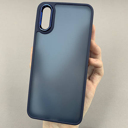 Чохол для Xiaomi Redmi 9A матовий з глянцем чохол на телефон сяомі редмі 9а темно-синій q6y, фото 1